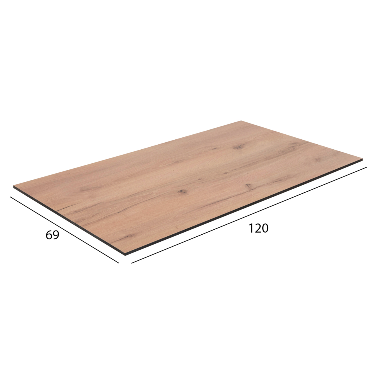 TABLETOP HPL HM5840.17 NATURAL WOOD COLOR 120x69cm THICKNESS 12mm [2]