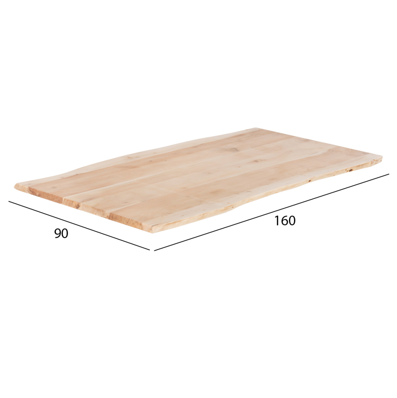 TABLETOP-SOLID ACACIA WOOD HM8505.21 NATURAL WOOD COLOR 160x90x4(thickness) cm. [2]