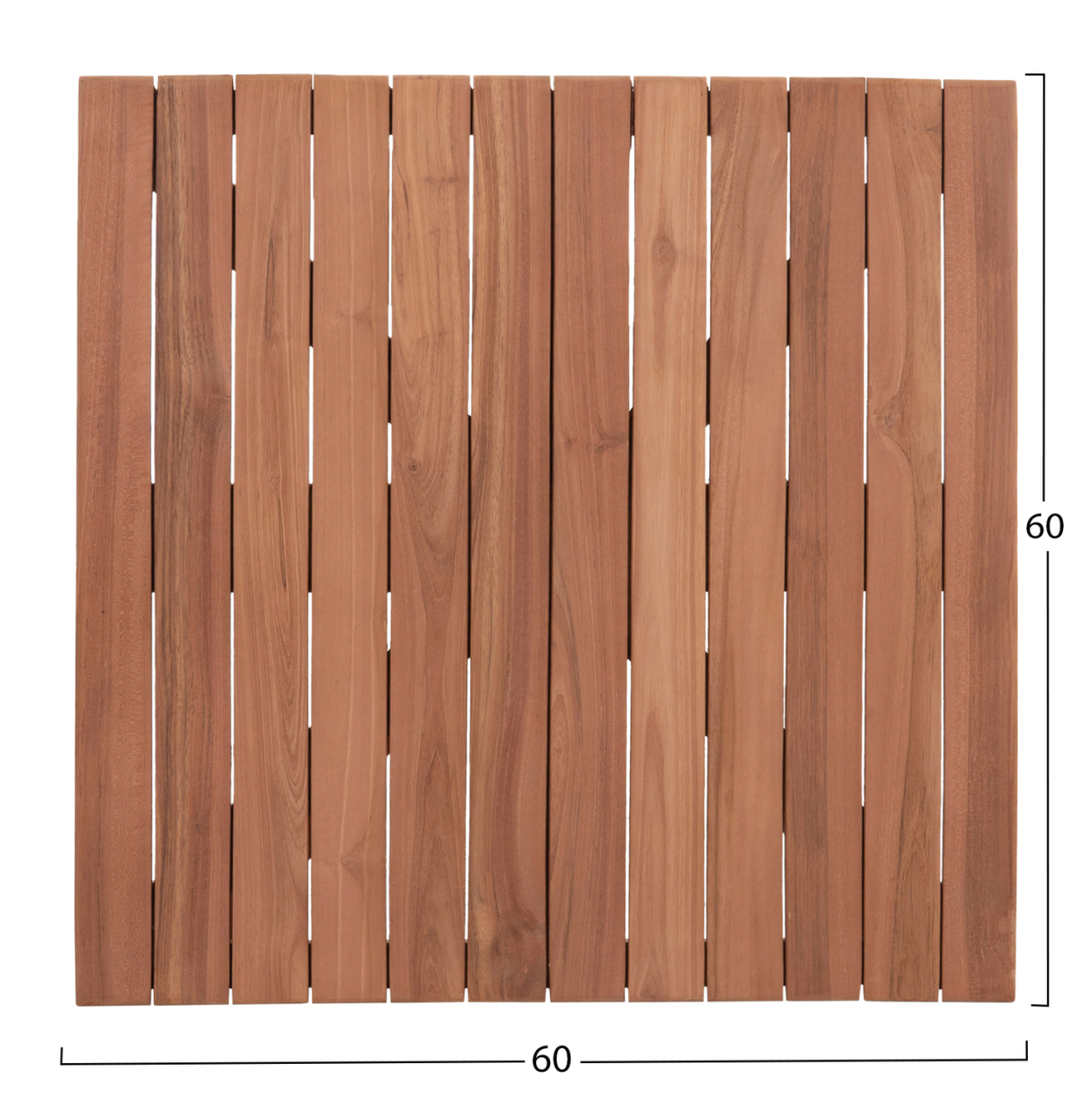 TABLETOP SQUARE HM18135 TEAK WOOD--NATURAL COLOR 60x60x4(thickness)cm. [2]
