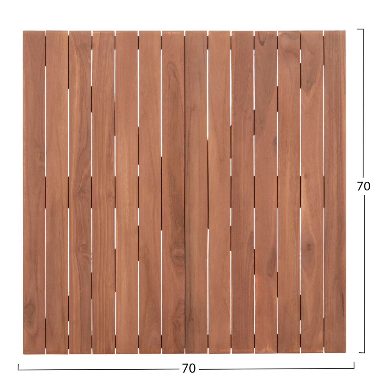 TABLETOP SQUARE HM18136 TEAK WOOD--NATURAL COLOR 70x70x4(thickness)cm. [2]