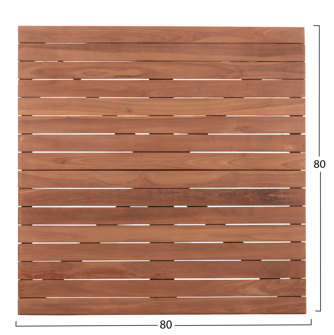 TABLETOP SQUARE HM18137 TEAK WOOD--NATURAL COLOR 80x80x4(thickness)cm. [2]