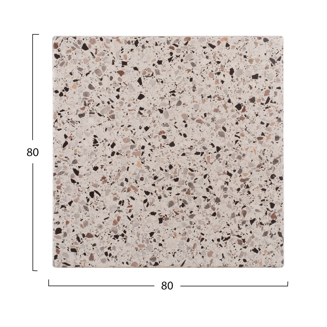 TABLETOP SQUARE HM5231.16 WERZALIT 80X80cm. TERRAZZO 5766 [2]