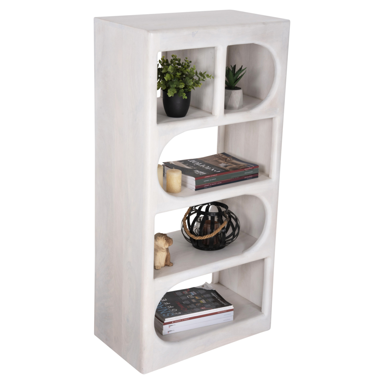TALLBOY HANDYR HM9706 SOLID MANGO WOOD IN WHITE COLOR 60x35x120Hcm. [8]