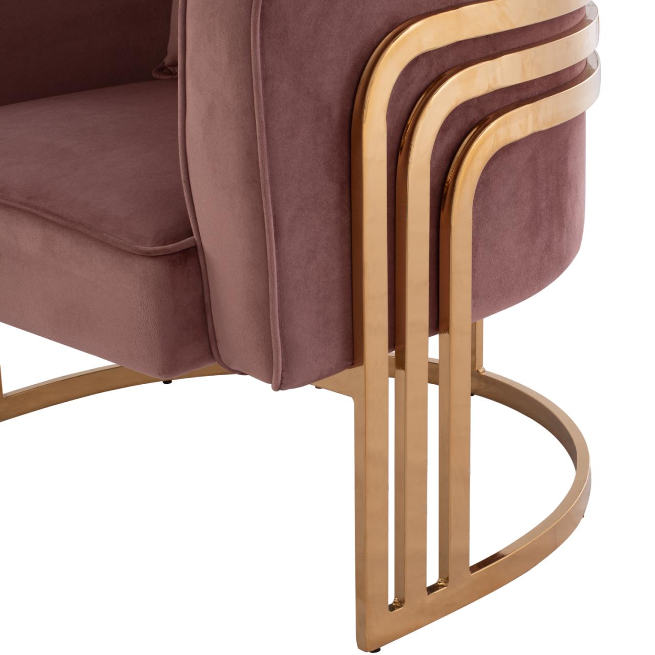 TIANA ARMCHAIR WITH GOLD METAL FRAME AND LOW BACK HM8738.02 [9]