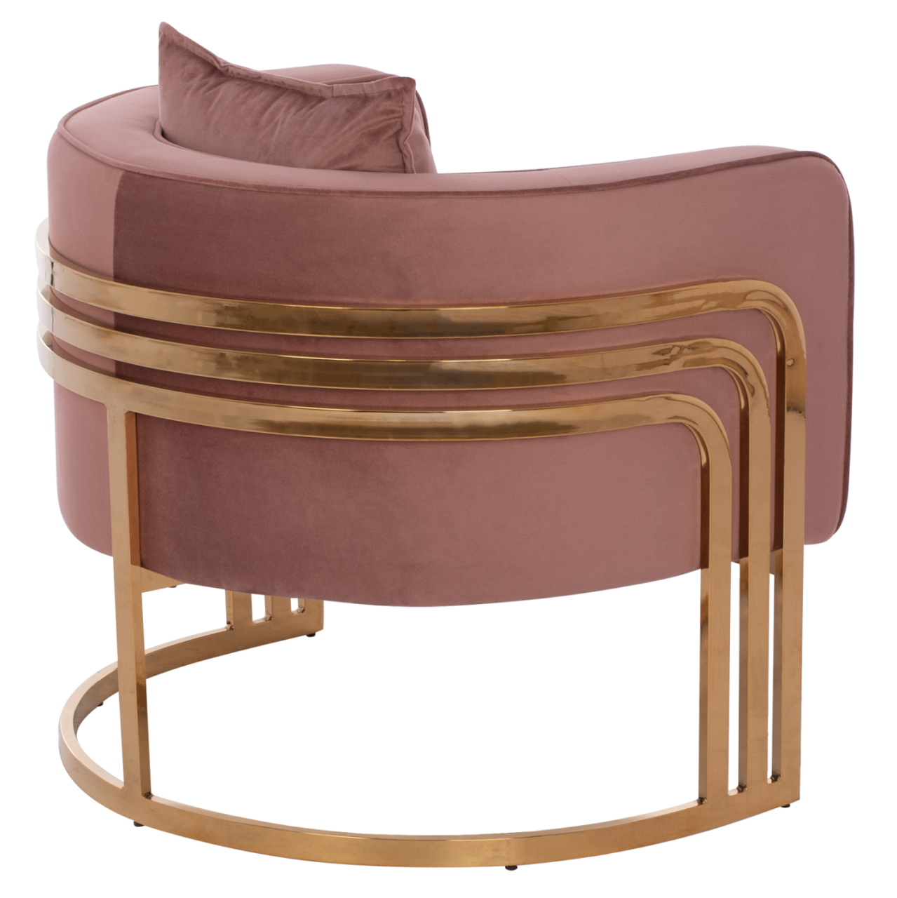 TIANA ARMCHAIR WITH GOLD METAL FRAME AND LOW BACK HM8738.02 [5]