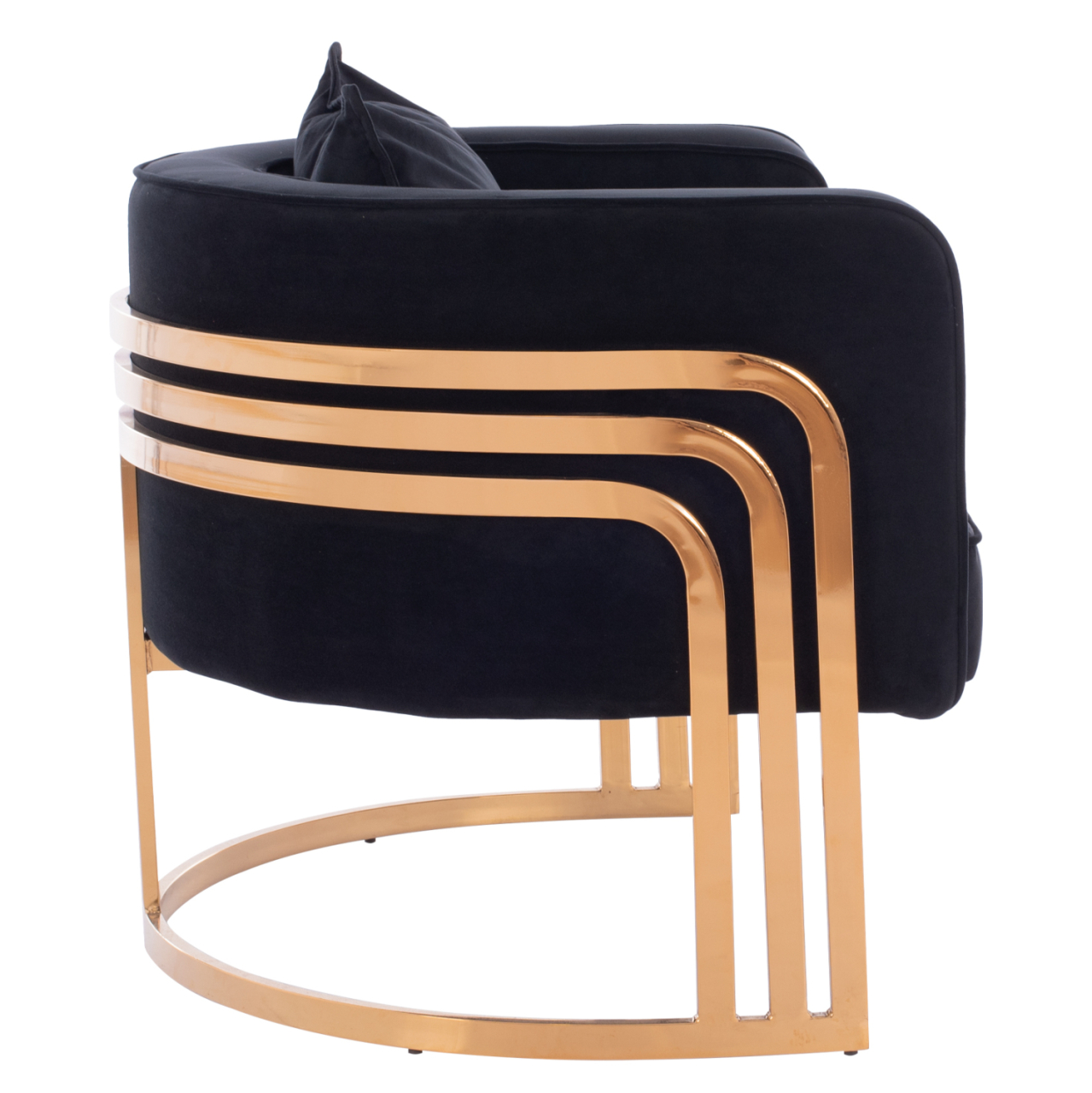 TIANA ARMCHAIR WITH GOLD METAL FRAME AND LOW BACK IN A SEMI-CIRCULAR ARRANGEMENT HM8738.04 [4]