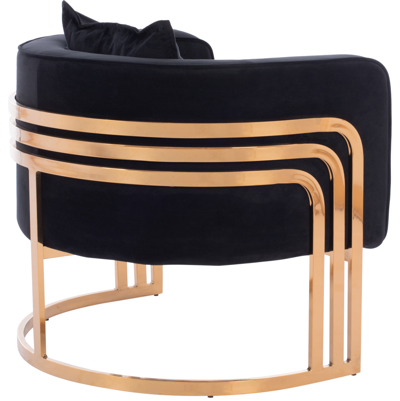 TIANA ARMCHAIR WITH GOLD METAL FRAME AND LOW BACK IN A SEMI-CIRCULAR ARRANGEMENT HM8738.04 [5]