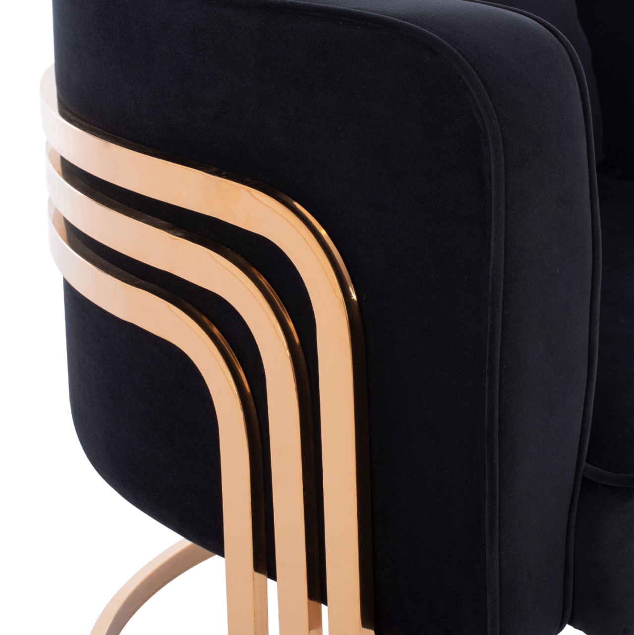 TIANA ARMCHAIR WITH GOLD METAL FRAME AND LOW BACK IN A SEMI-CIRCULAR ARRANGEMENT HM8738.04 [7]