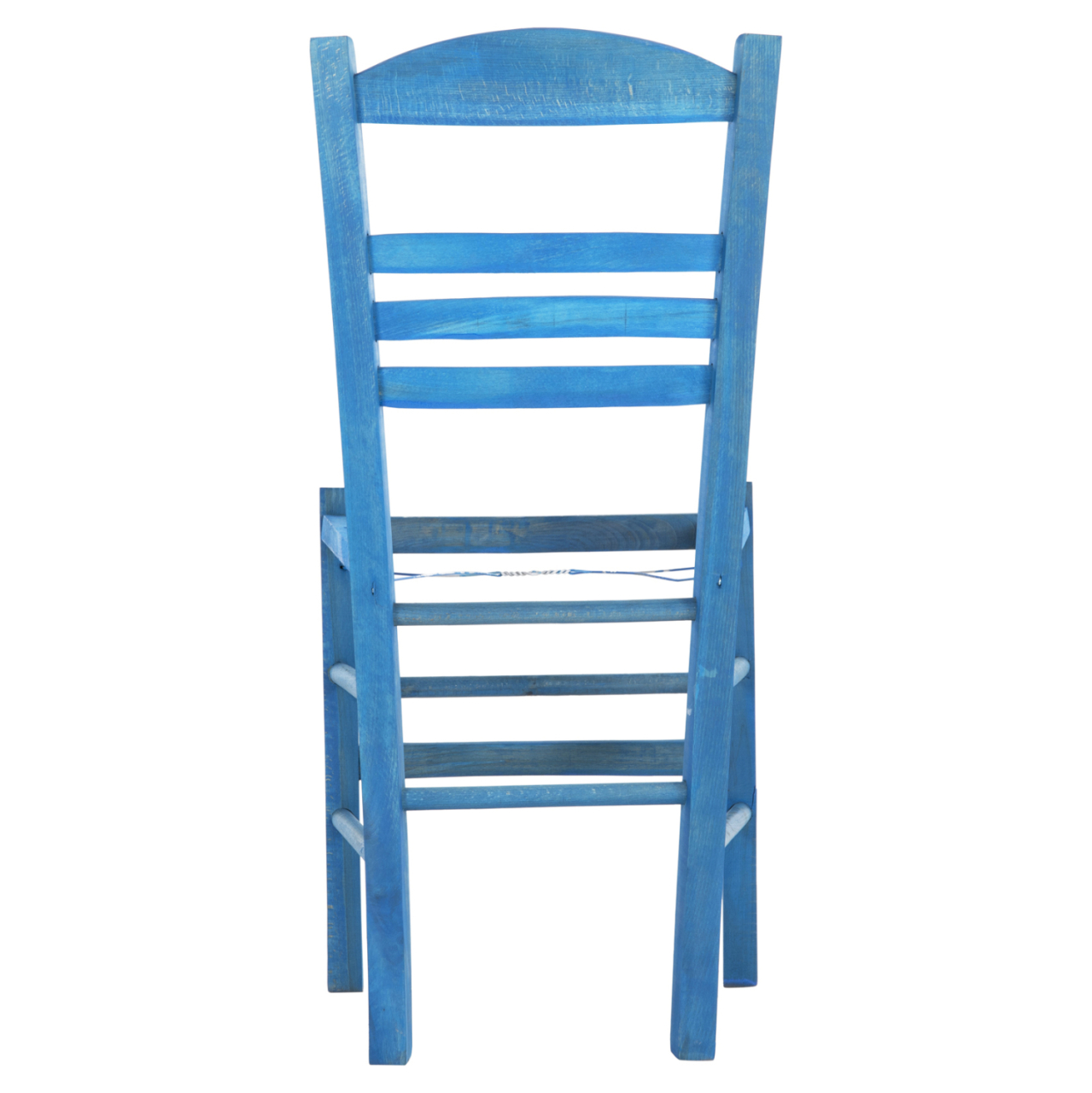 TRADITIONAL CHAIR JHETT HM5575.05 BEECH WOOD WITH IMPREGNATION IN BLUE-FRAME ONLY 40x42x87Hcm. [6]