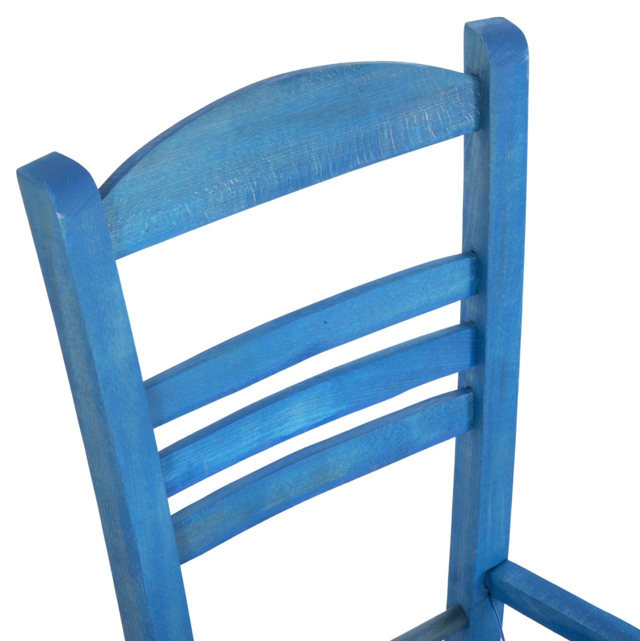 TRADITIONAL CHAIR JHETT HM5575.05 BEECH WOOD WITH IMPREGNATION IN BLUE-FRAME ONLY 40x42x87Hcm. [7]