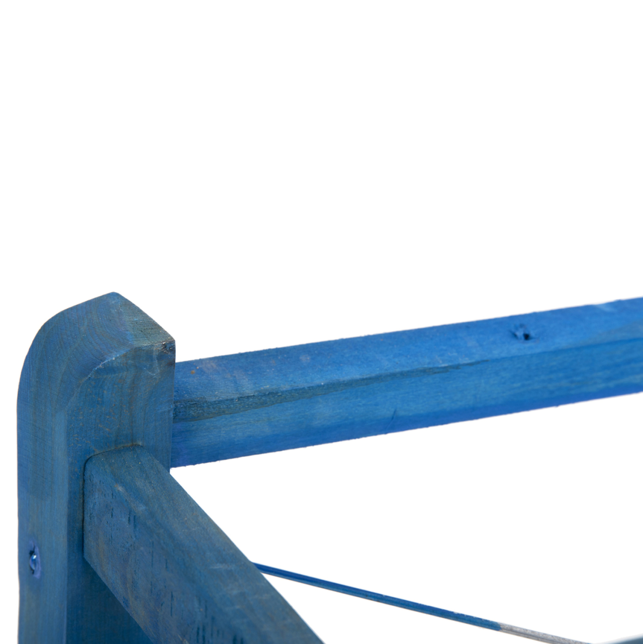 TRADITIONAL CHAIR JHETT HM5575.05 BEECH WOOD WITH IMPREGNATION IN BLUE-FRAME ONLY 40x42x87Hcm. [9]