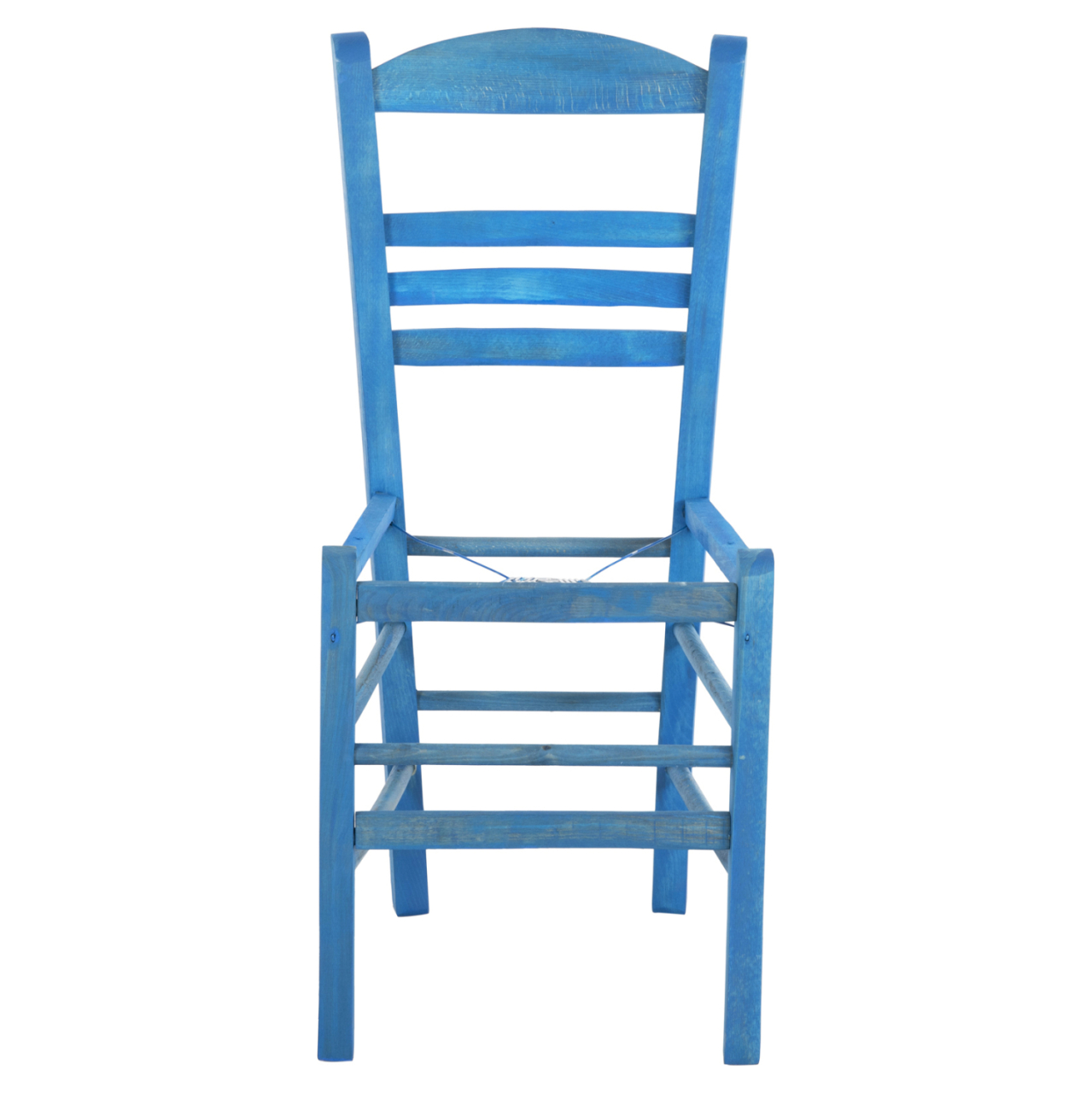 TRADITIONAL CHAIR JHETT HM5575.05 BEECH WOOD WITH IMPREGNATION IN BLUE-FRAME ONLY 40x42x87Hcm. [3]