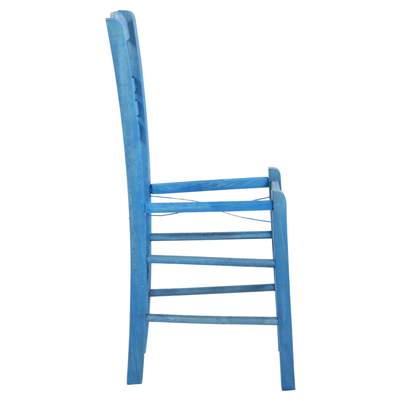 TRADITIONAL CHAIR JHETT HM5575.05 BEECH WOOD WITH IMPREGNATION IN BLUE-FRAME ONLY 40x42x87Hcm. [4]