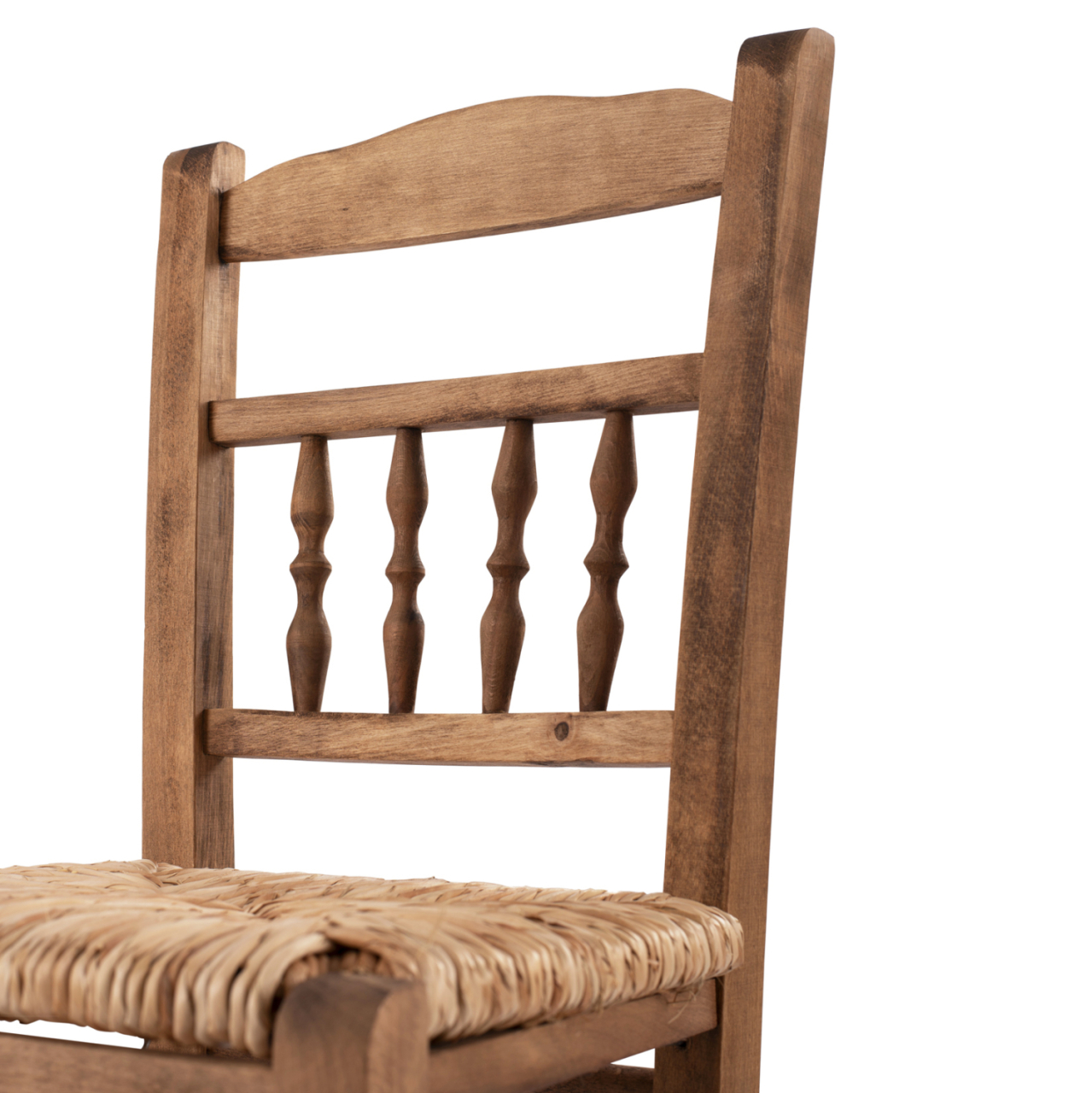 Traditional chair with straw Walnut HM10258.01 [7]
