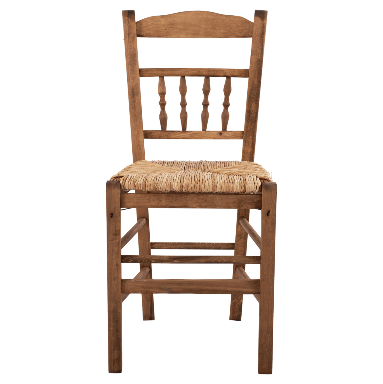 Traditional chair with straw Walnut HM10258.01 [3]