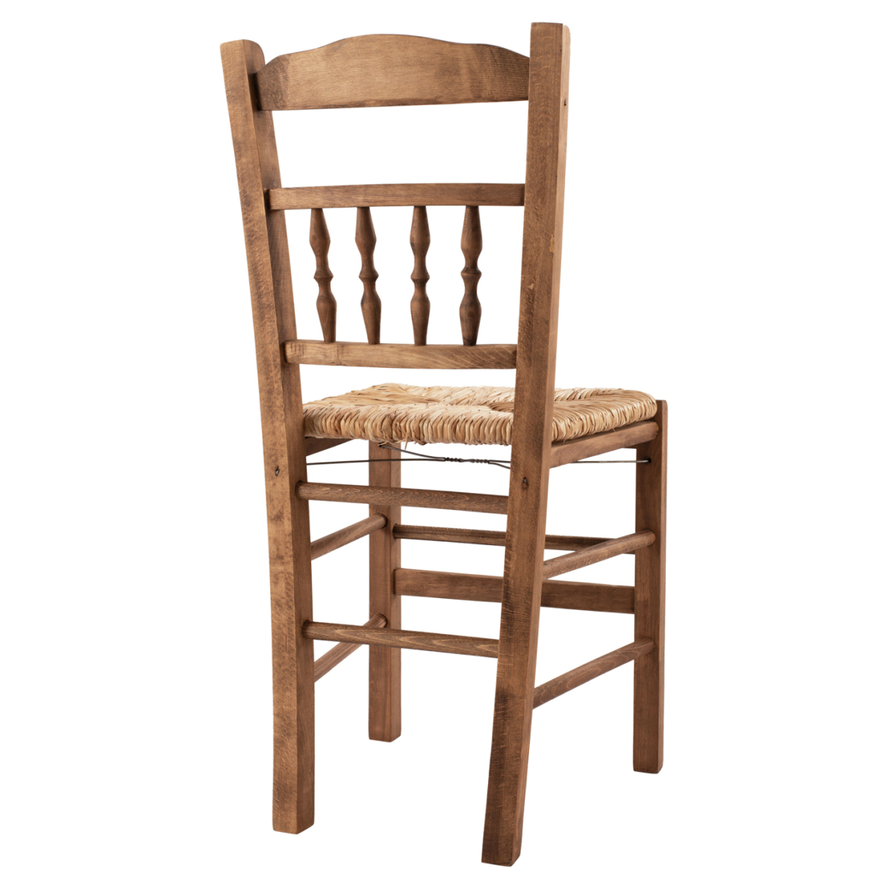 Traditional chair with straw Walnut HM10258.01 [5]