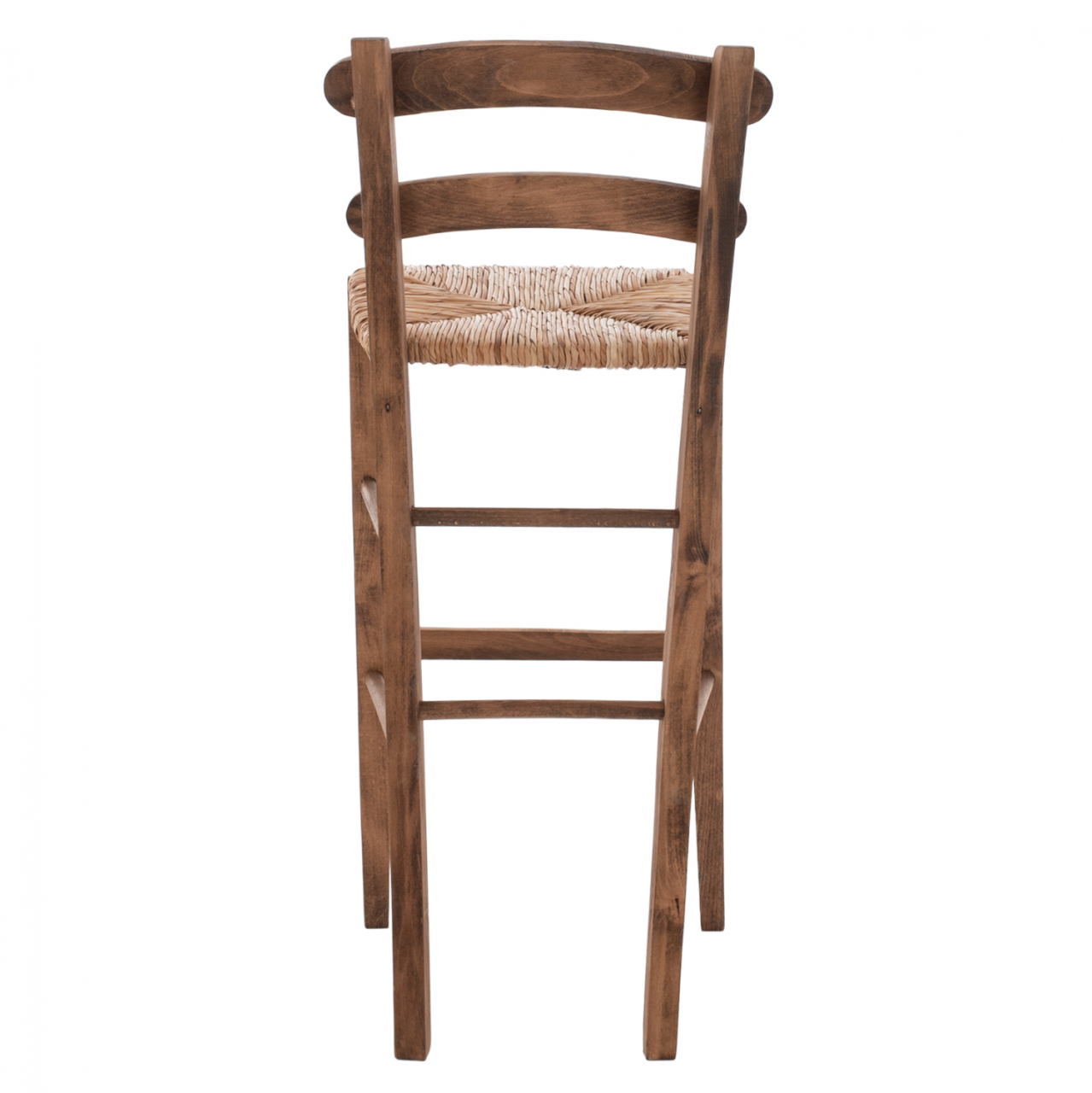 Traditional Stool with straw Walnut color HM10372.01 [6]