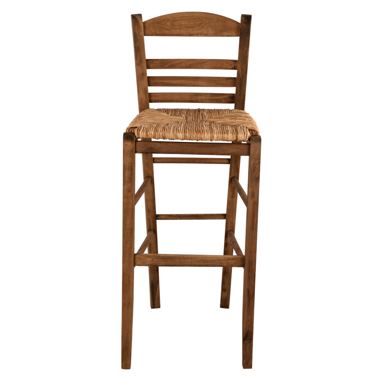 Traditional Stool with straw Walnut HM10377.01 [3]