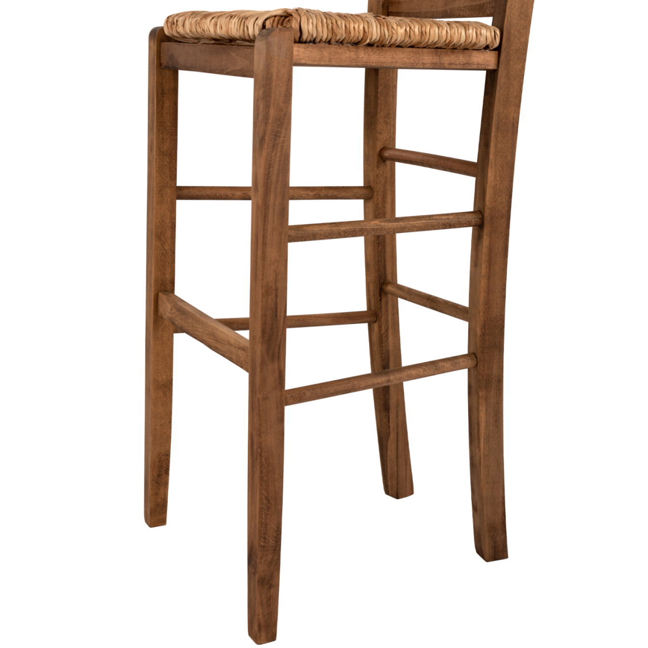 Traditional Stool with straw Walnut HM10377.01 [9]