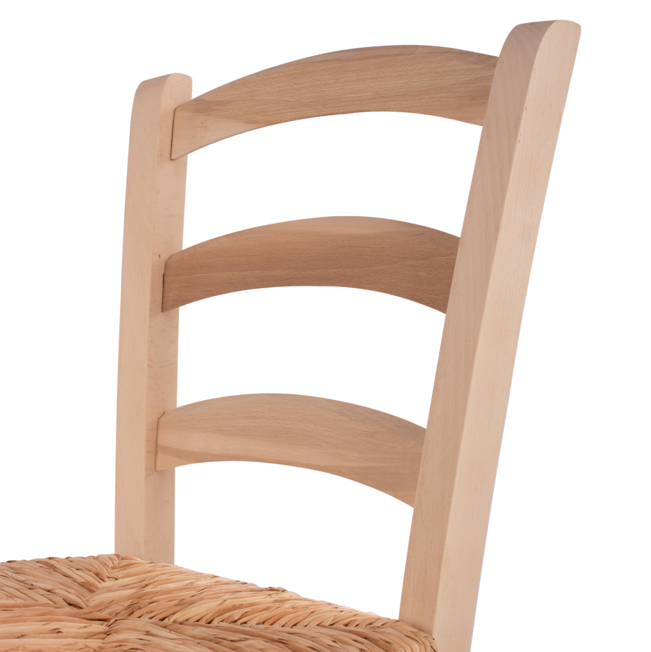Traditional unpainted chair Paros from solid beech wood with straw HM10379.02 [7]