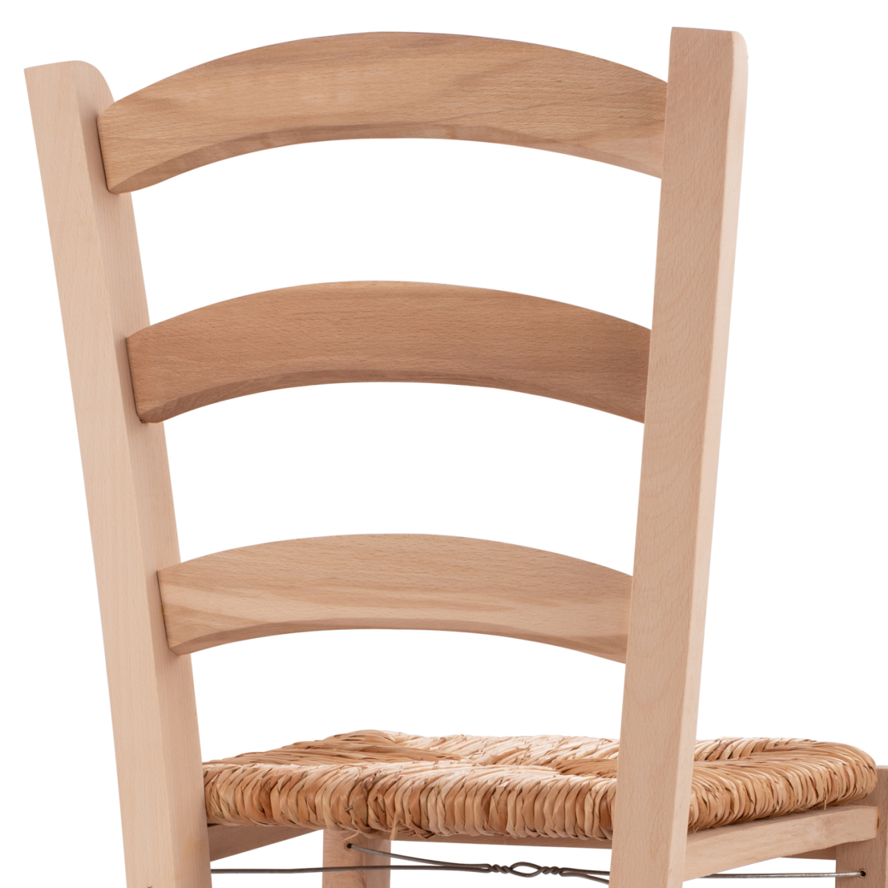 Traditional unpainted chair Paros from solid beech wood with straw HM10379.02 [10]