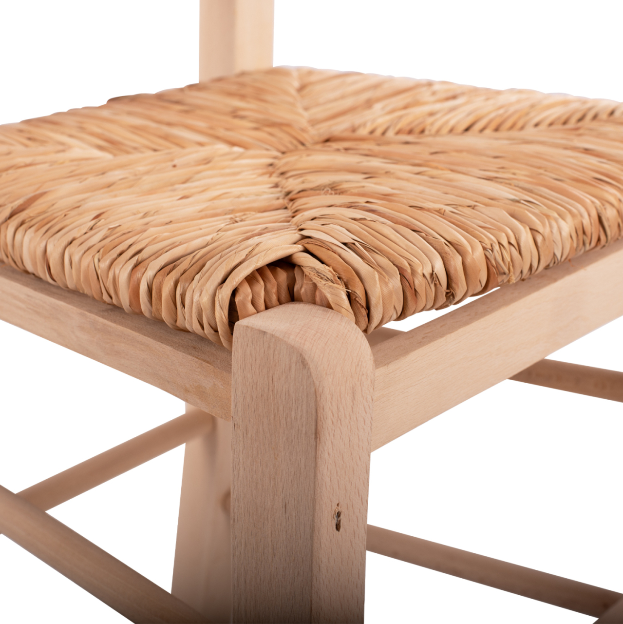 Traditional unpainted chair Paros from solid beech wood with straw HM10379.02 [8]