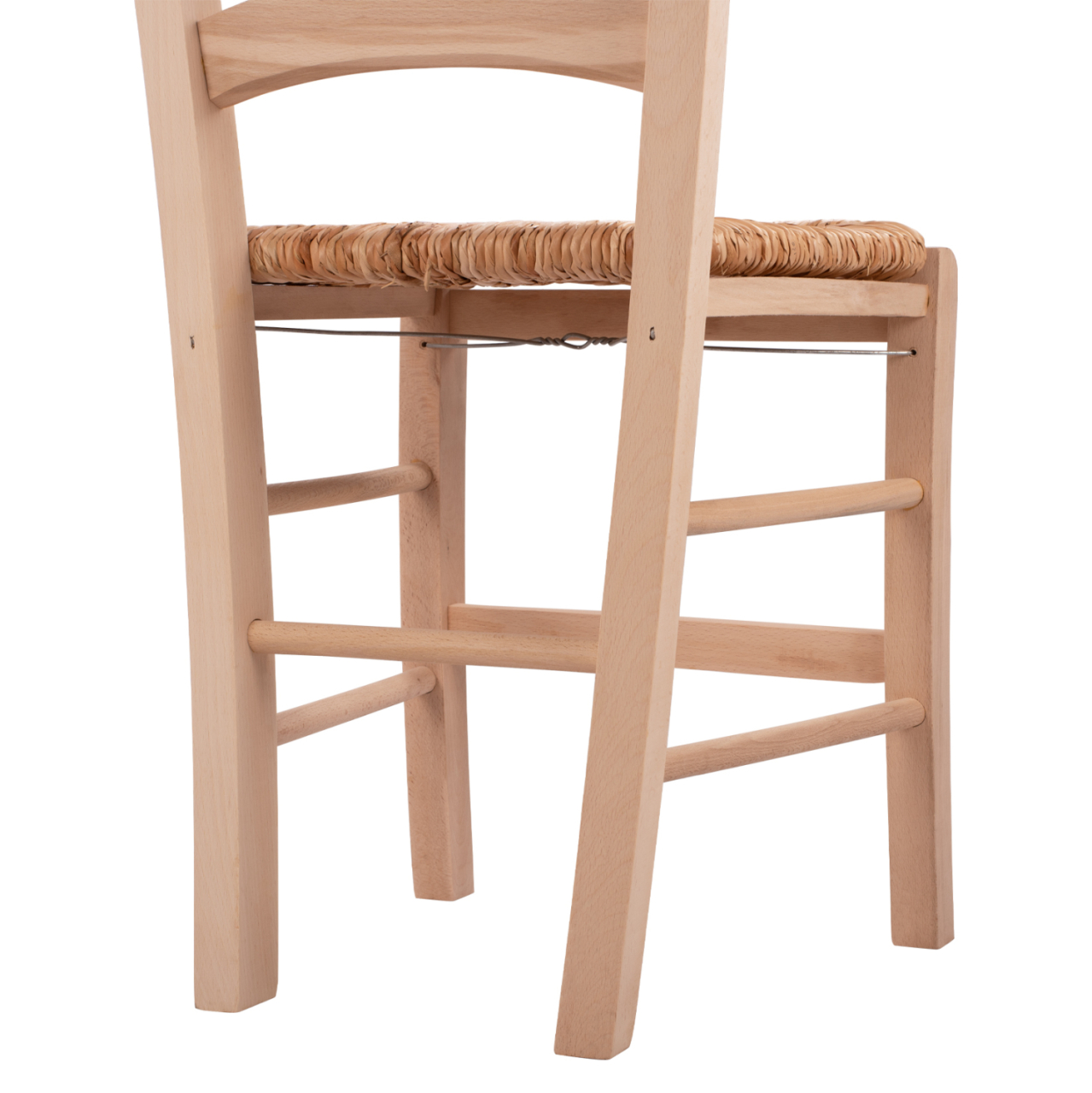 Traditional unpainted chair Paros from solid beech wood with straw HM10379.02 [9]