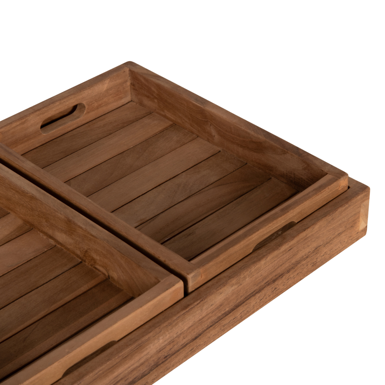 TREY SET 3PCS HM7894 TEAK WOOD IN NATURAL COLOR 39x29x7cm. [6]