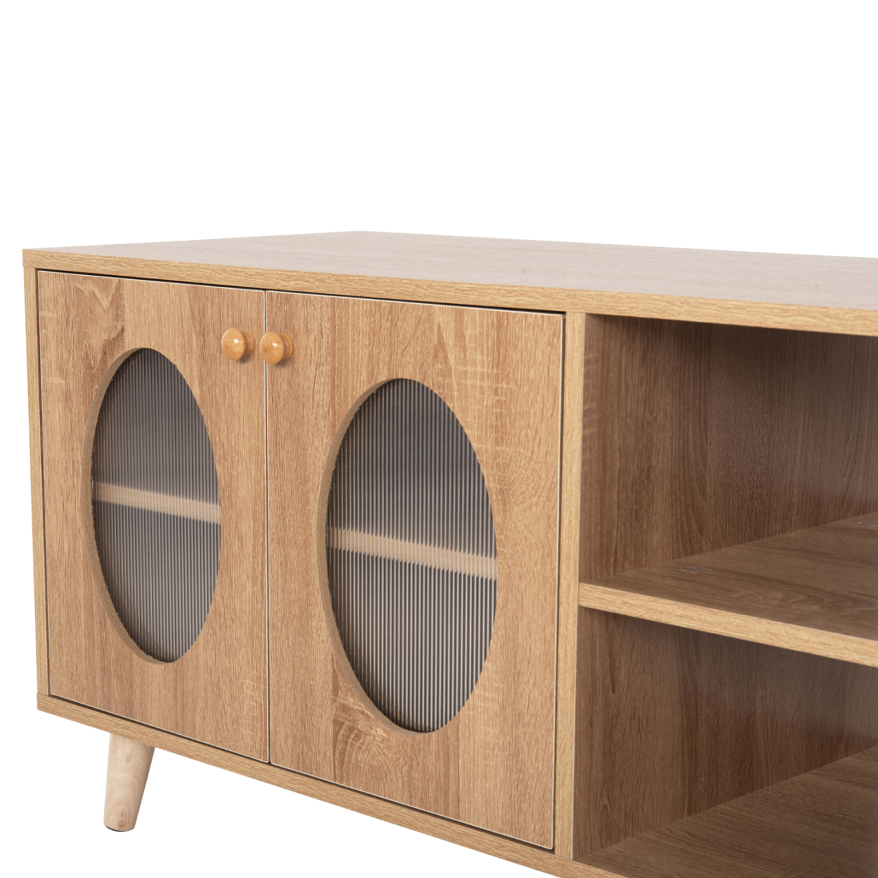TV CABINET RILLION HM9879 MELAMINE IN SONAMA COLOR 120x40x51Hcm. [7]