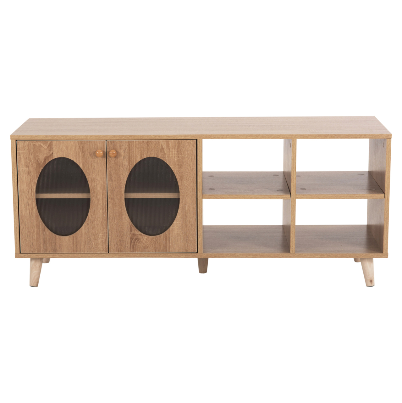 TV CABINET RILLION HM9879 MELAMINE IN SONAMA COLOR 120x40x51Hcm. [3]