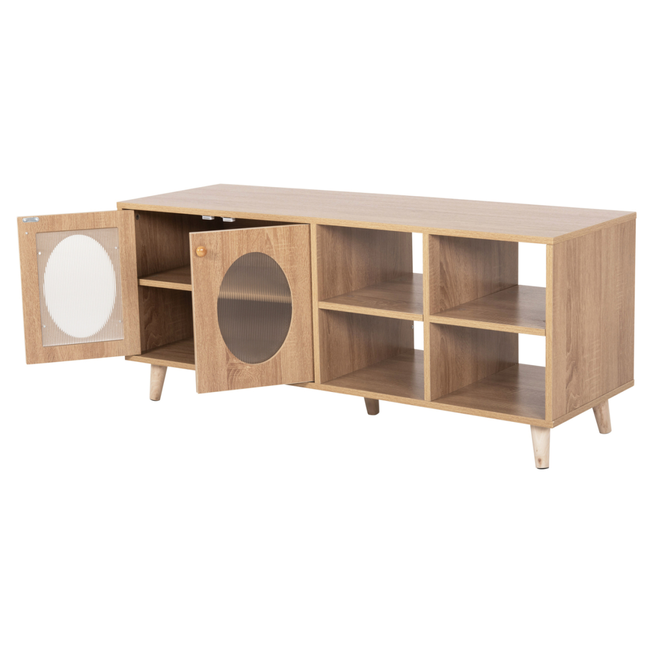 TV CABINET RILLION HM9879 MELAMINE IN SONAMA COLOR 120x40x51Hcm. [6]