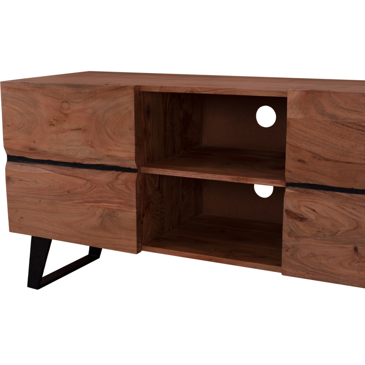 TV Furniture HM8174.11 Alicia Solid acacia wood Natural 160x43x66 cm. [5]