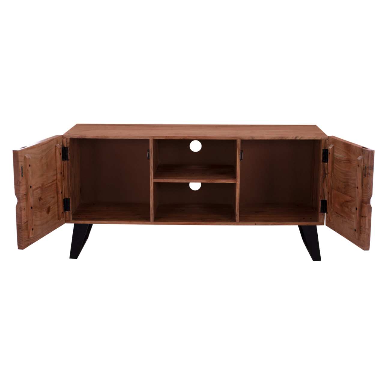 TV Furniture HM8174.11 Alicia Solid acacia wood Natural 160x43x66 cm. [4]