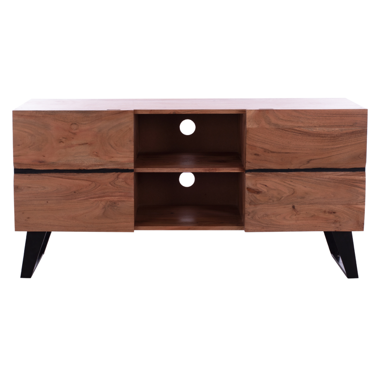 TV Furniture HM8174.11 Alicia Solid acacia wood Natural 160x43x66 cm. [3]