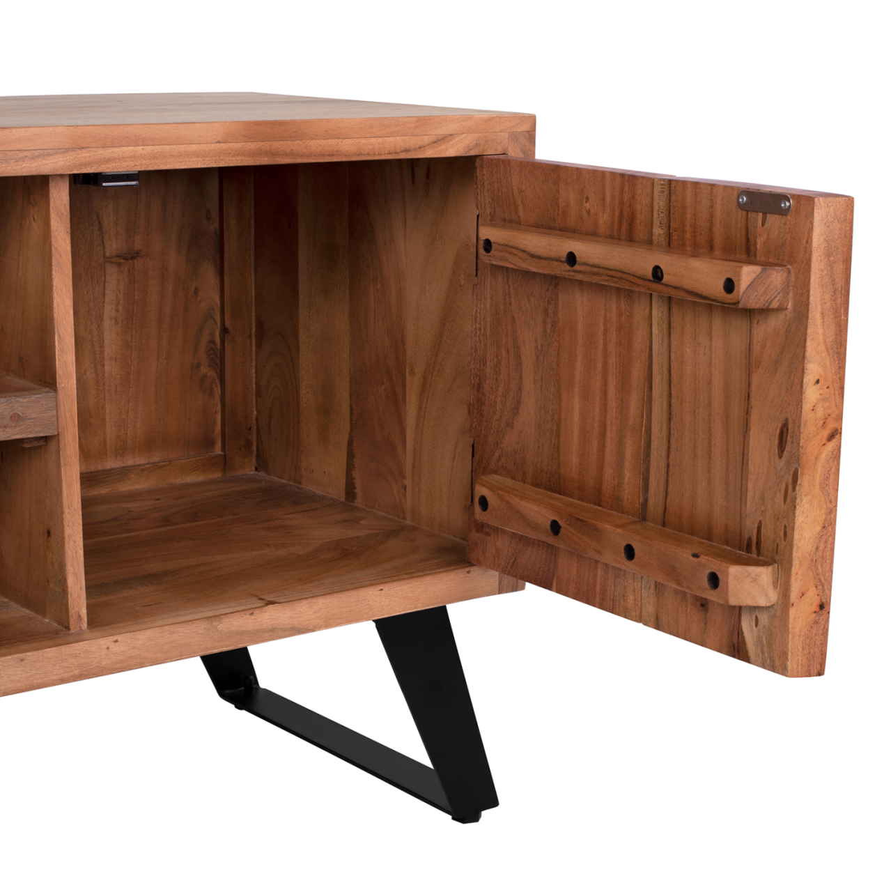 TV Furniture HM8177 Fansi from acacia solid wood natural 135x43x61.5 [7]