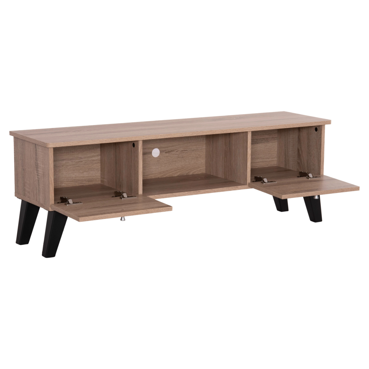 TV FURNITURE IREN HM2481.01 MELAMINE IN SONAMA OAK-BLACK 120x32,5-34x41Hcm. [7]