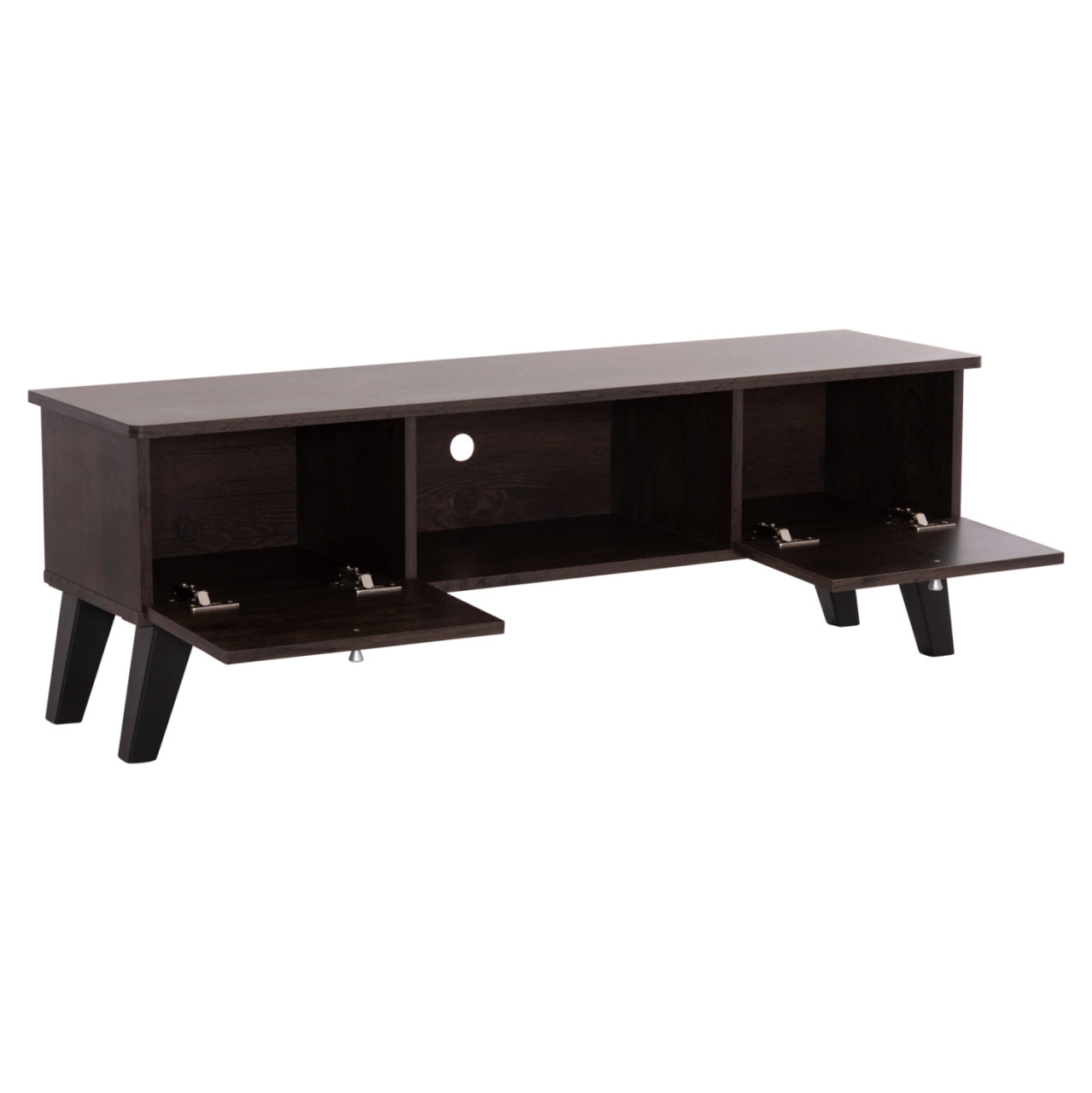 TV FURNITURE IREN HM2481.02 MELAMINE IN WALNUT-BLACK 120x32,5-34x41Hcm. [7]