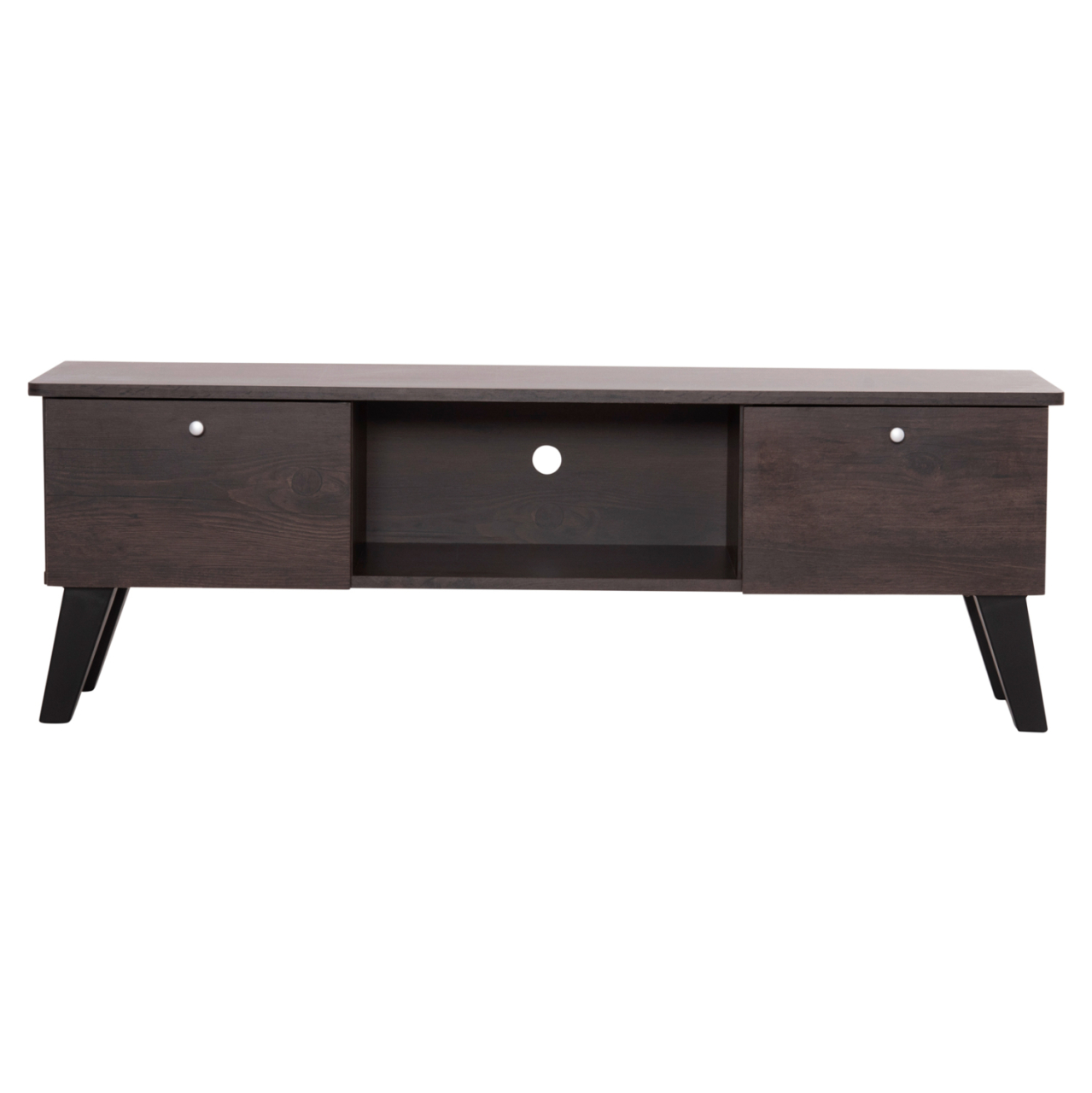TV FURNITURE IREN HM2481.02 MELAMINE IN WALNUT-BLACK 120x32,5-34x41Hcm. [3]