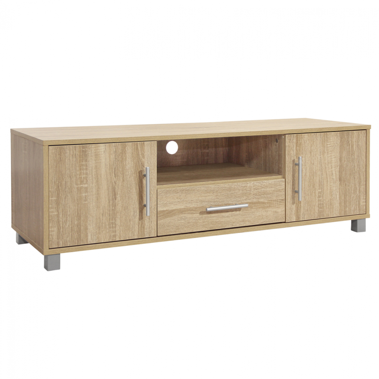 TV FURNITURE MACIE HM2203.02 MELAMINE IN SONAMA 120x40x39Hcm. [2]