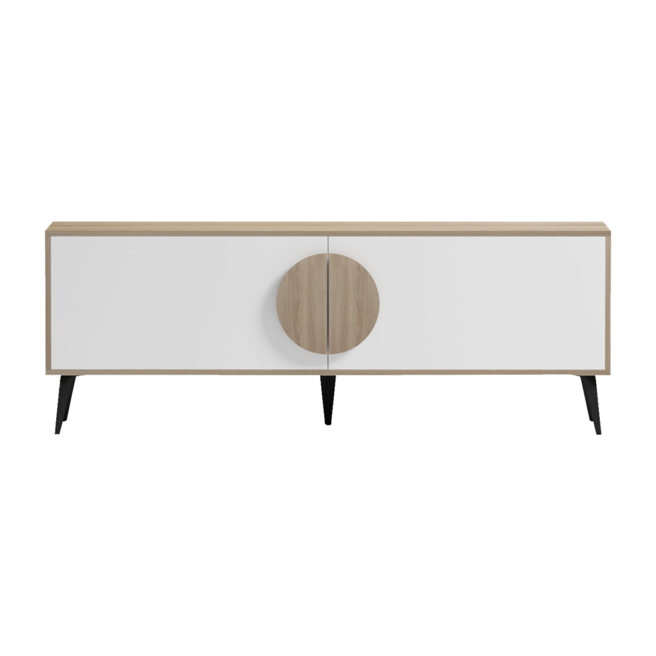 TV FURNITURE SAVORE HM18369.11 MELAMINE IN SONAMA/WHITE 140Χ35.5Χ51Hcm. [3]