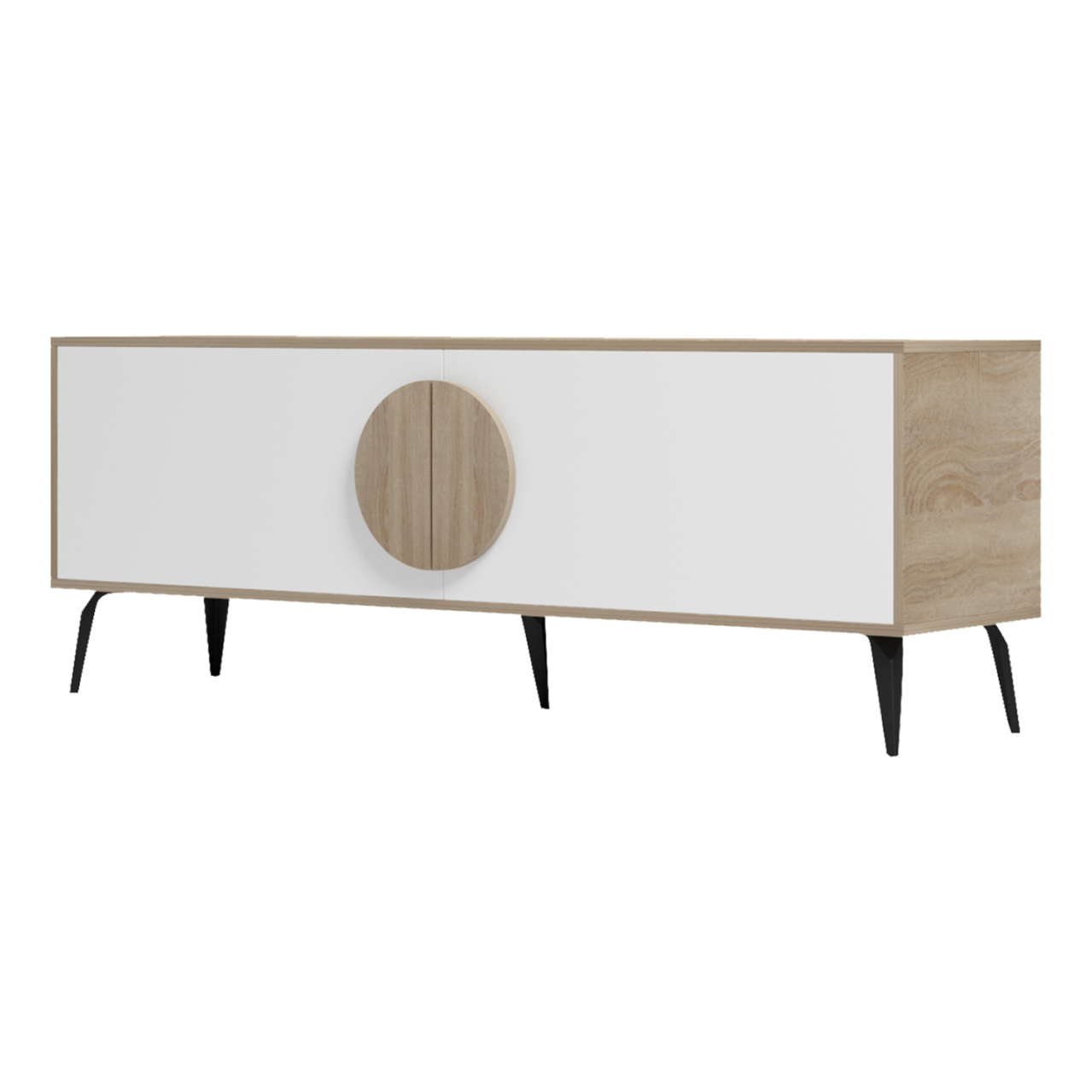 TV FURNITURE SAVORE HM18369.11 MELAMINE IN SONAMA/WHITE 140Χ35.5Χ51Hcm. [5]