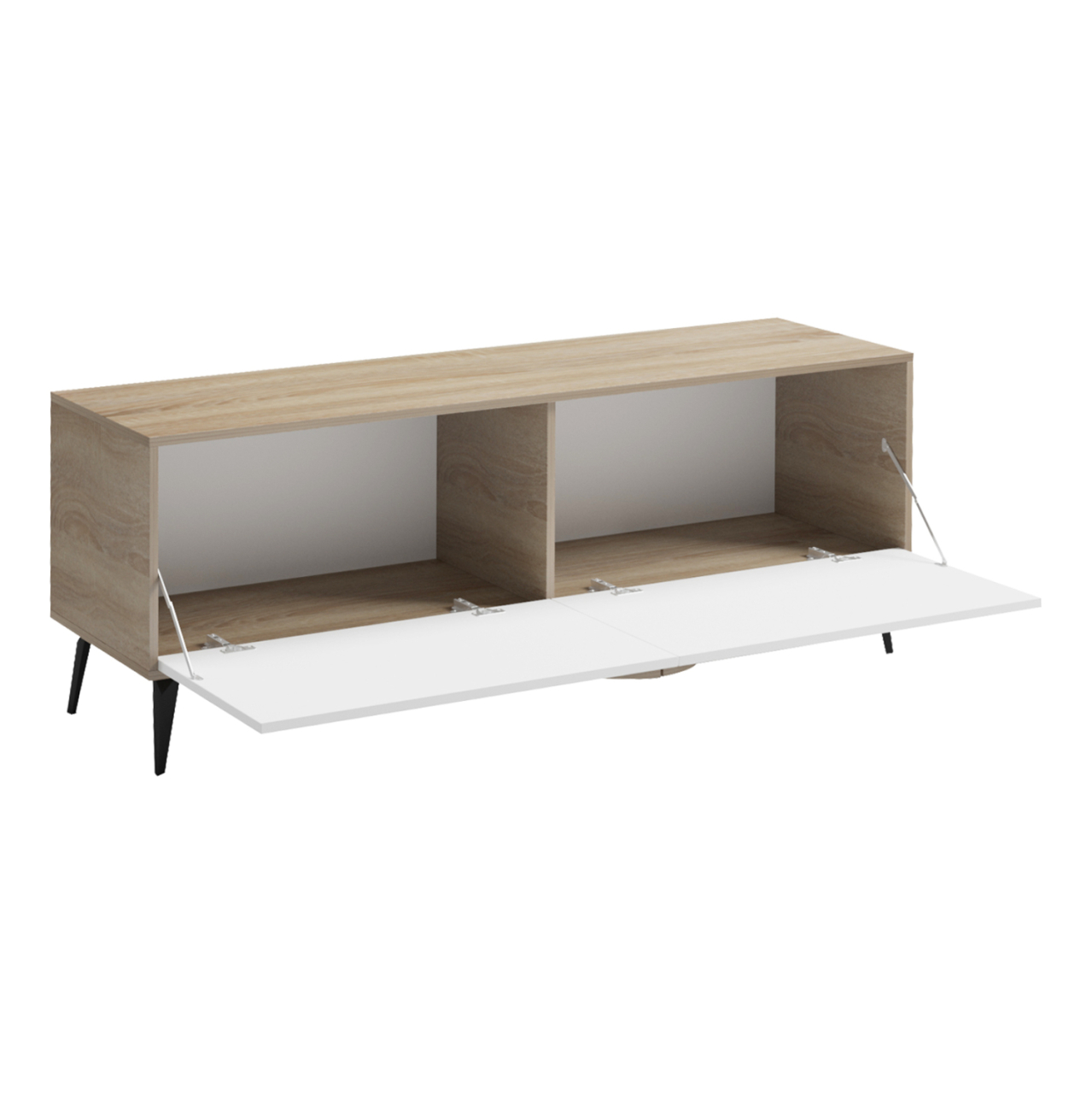 TV FURNITURE SAVORE HM18369.11 MELAMINE IN SONAMA/WHITE 140Χ35.5Χ51Hcm. [4]