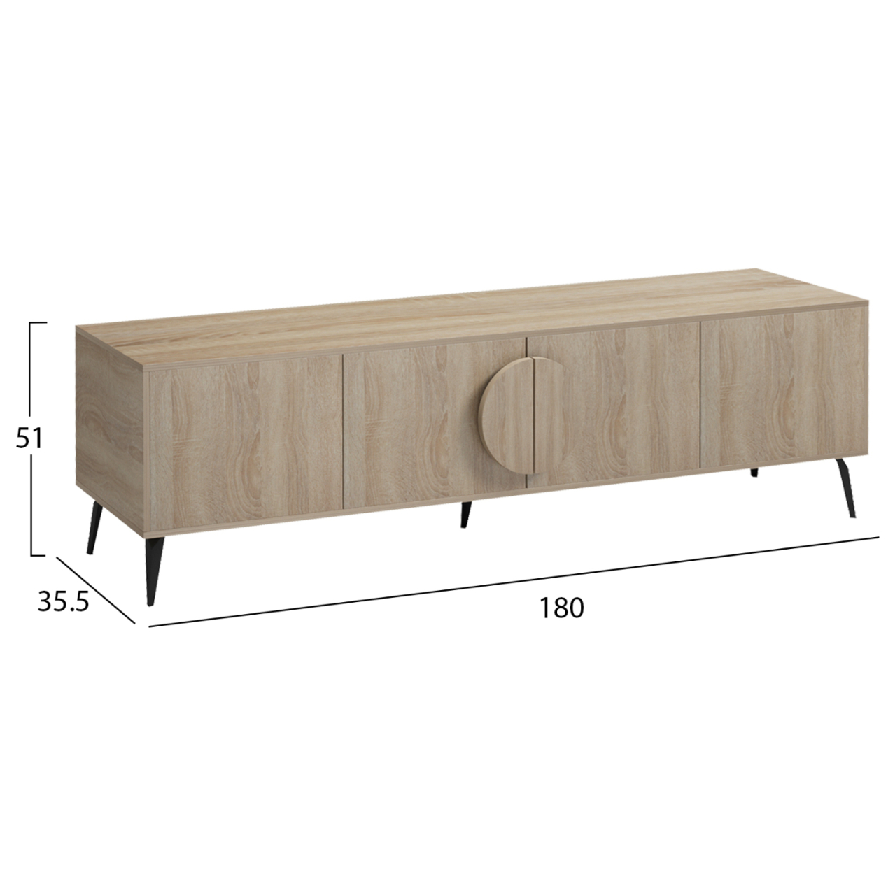 TV FURNITURE SAVORE HM18370.01 MELAMINE SONAMA 180Χ35.5Χ51Hcm. [2]