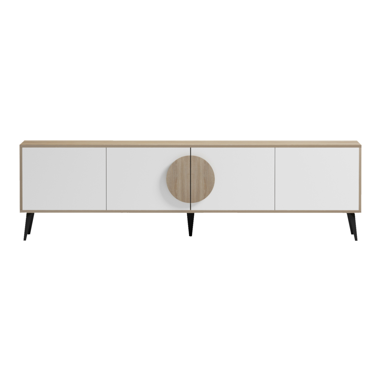 TV FURNITURE SAVORE HM18370.11 MELAMINE SONAMA-WHITE 180Χ35.5Χ51Hcm. [3]