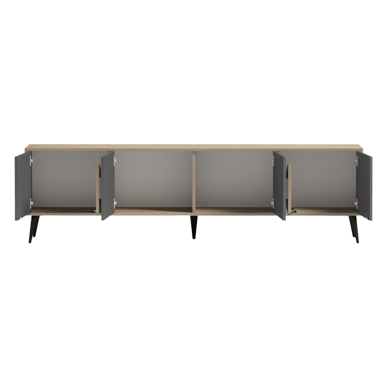 TV FURNITURE SAVORE HM18370.13 MELAMINE SONAMA-GREY 180Χ35.5Χ51Hcm. [4]