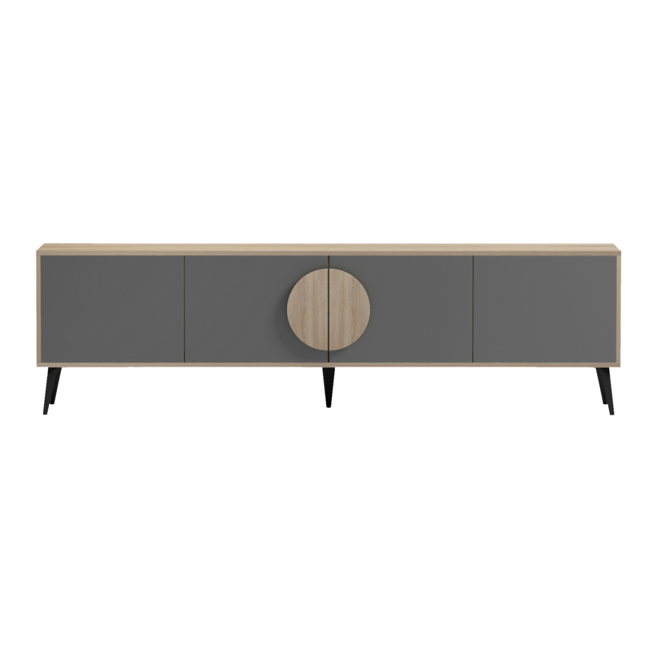 TV FURNITURE SAVORE HM18370.13 MELAMINE SONAMA-GREY 180Χ35.5Χ51Hcm. [3]
