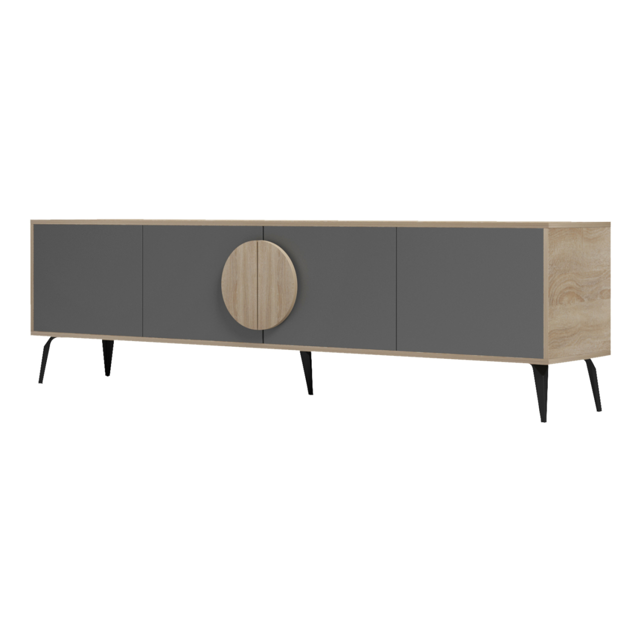 TV FURNITURE SAVORE HM18370.13 MELAMINE SONAMA-GREY 180Χ35.5Χ51Hcm. [5]
