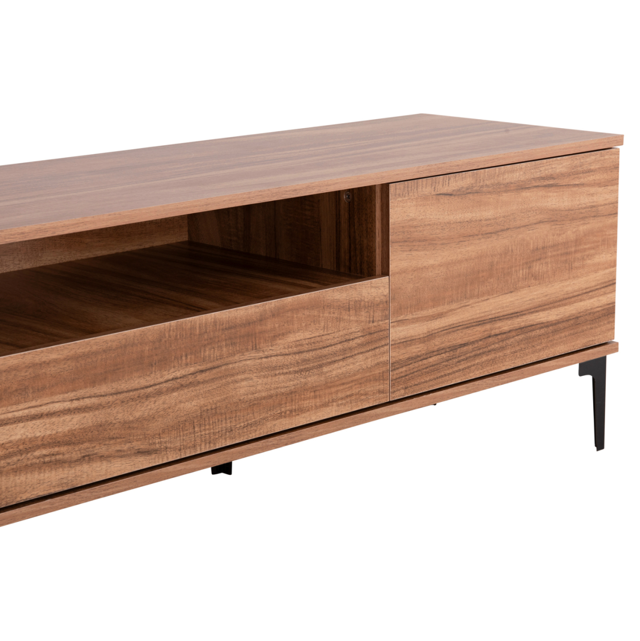 TV FURNITURE SERIES HARRY HM18008.01 MELAMINE IN NATURAL WOOD COLOR AND BLACK 200x40x47,5Hcm. [7]
