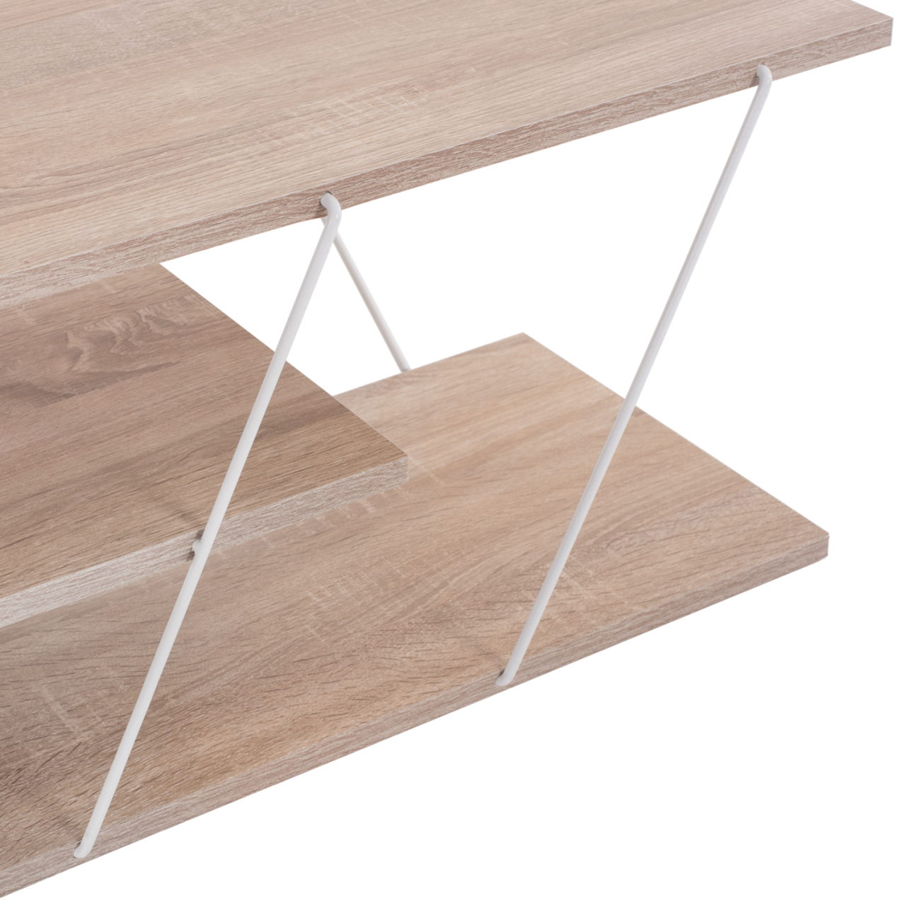 TV STAND TARS HM8922.14 MELAMINE SONOMA WHITE 120x32x33Hcm. [5]