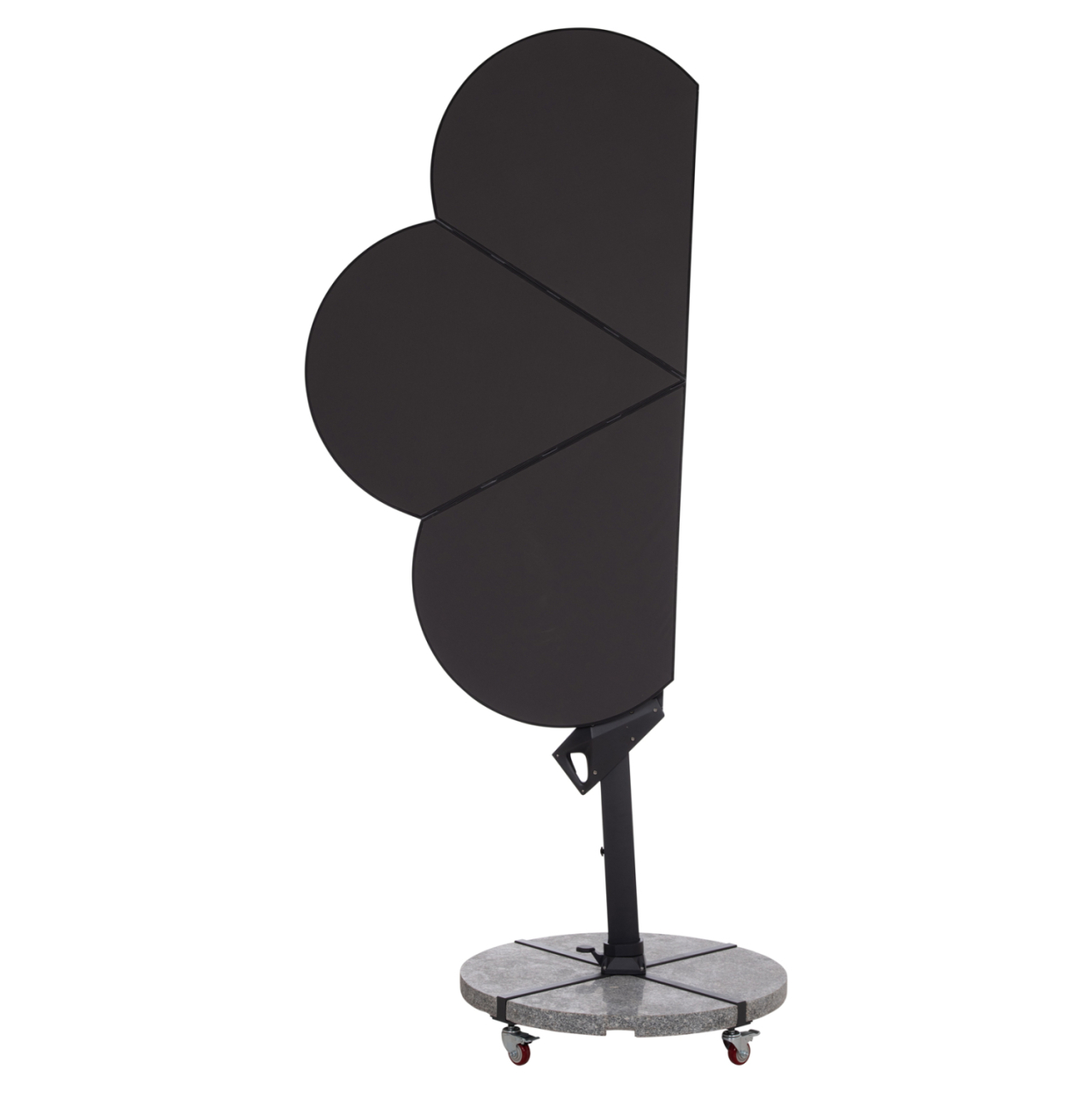 UMBRELLA WITH GROUND BASE SERIES CANNOPY (flower) HM21286.01 ALUMINUM and GRANITE--PENCIL GREY COLOR 2.38x2.2m [4]